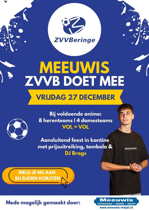 Meeuwis/ZVVB doet mee toernooi 2025